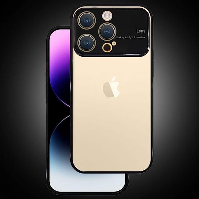 MARGOUN For iPhone 14 Pro Case Cover Luxury Mirror Effect Hard Case (iPhone 14 Pro, Black Border)